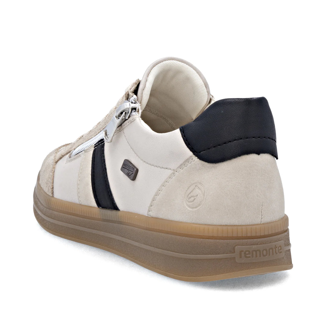 Remonte Beige Combination Zip Up Trainers D2C04-62