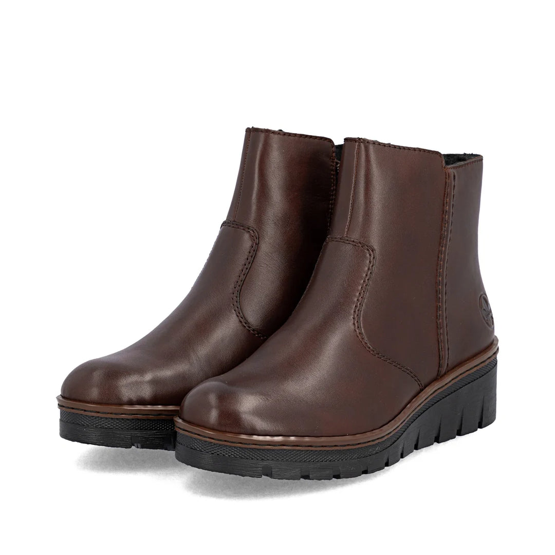 Rieker Leather Short Brown Boots