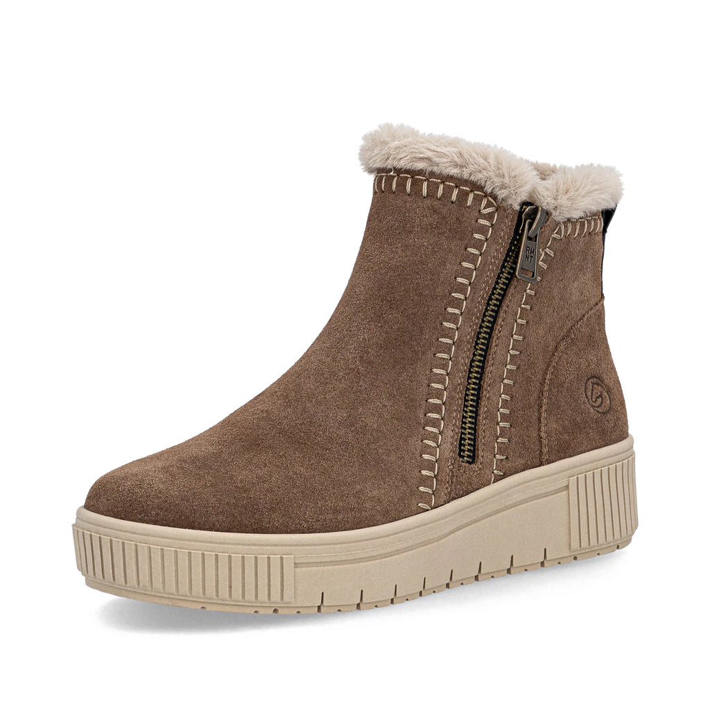 Remonte Brown Suede Ankle Boots