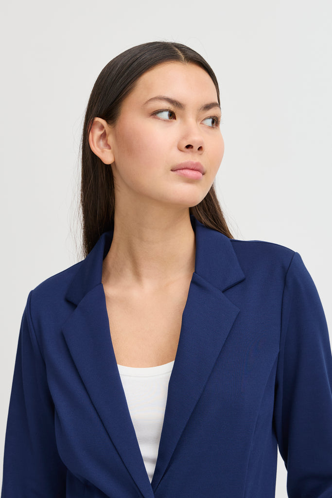 ICHI Kate Blazer- medieval blue