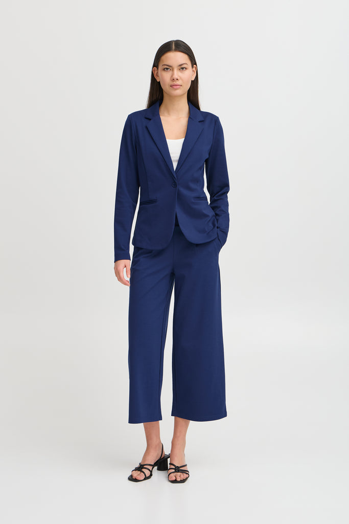 ICHI Kate Blazer- medieval blue