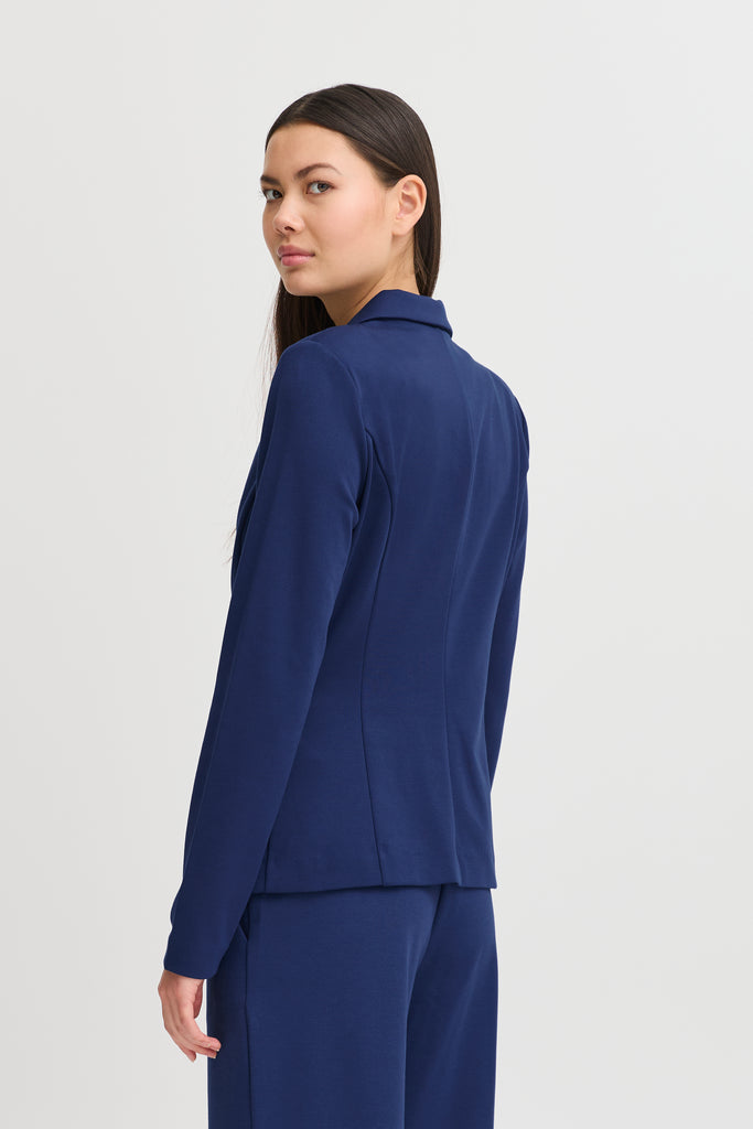 ICHI Kate Blazer- medieval blue