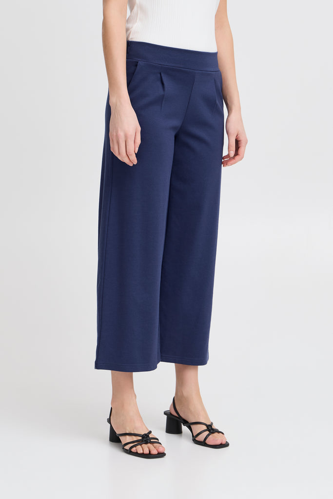 ICHI Kate Sus Wide Trousers Medieval Blue