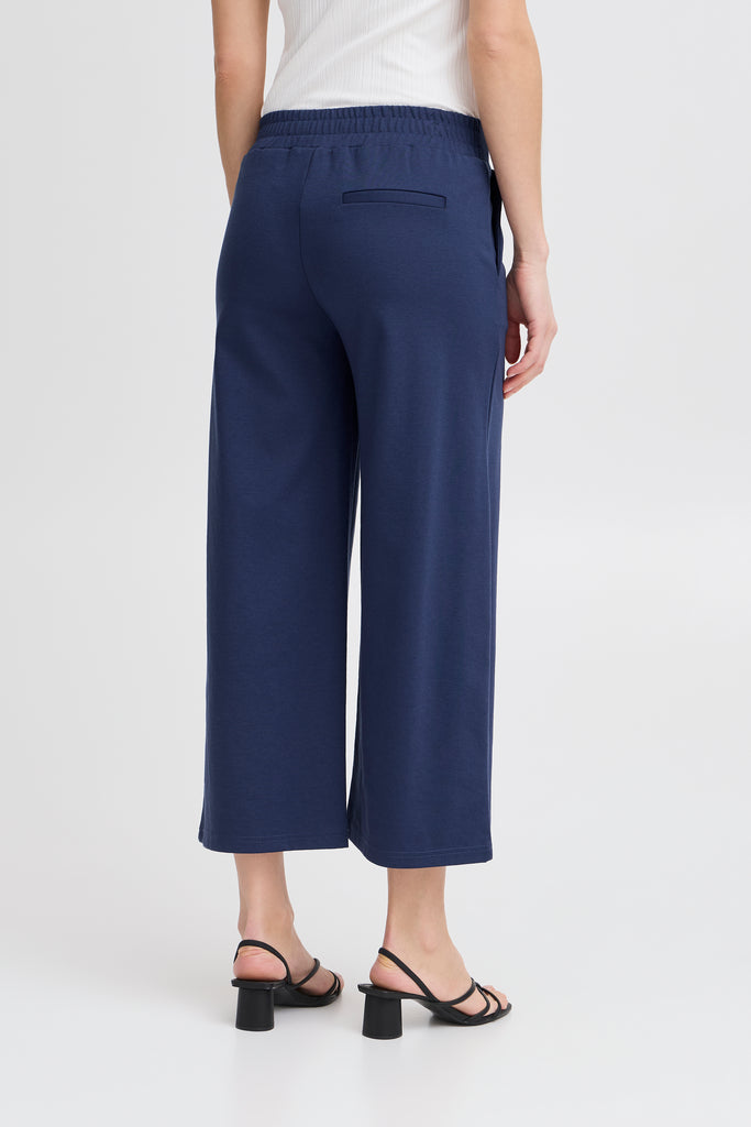 ICHI Kate Sus Wide Trousers Medieval Blue