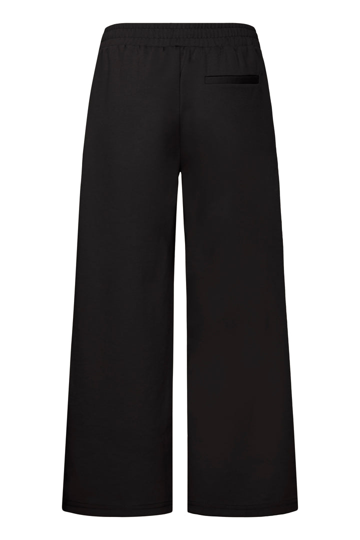 ICHI Kate Sus Wide Cropped Trousers Black