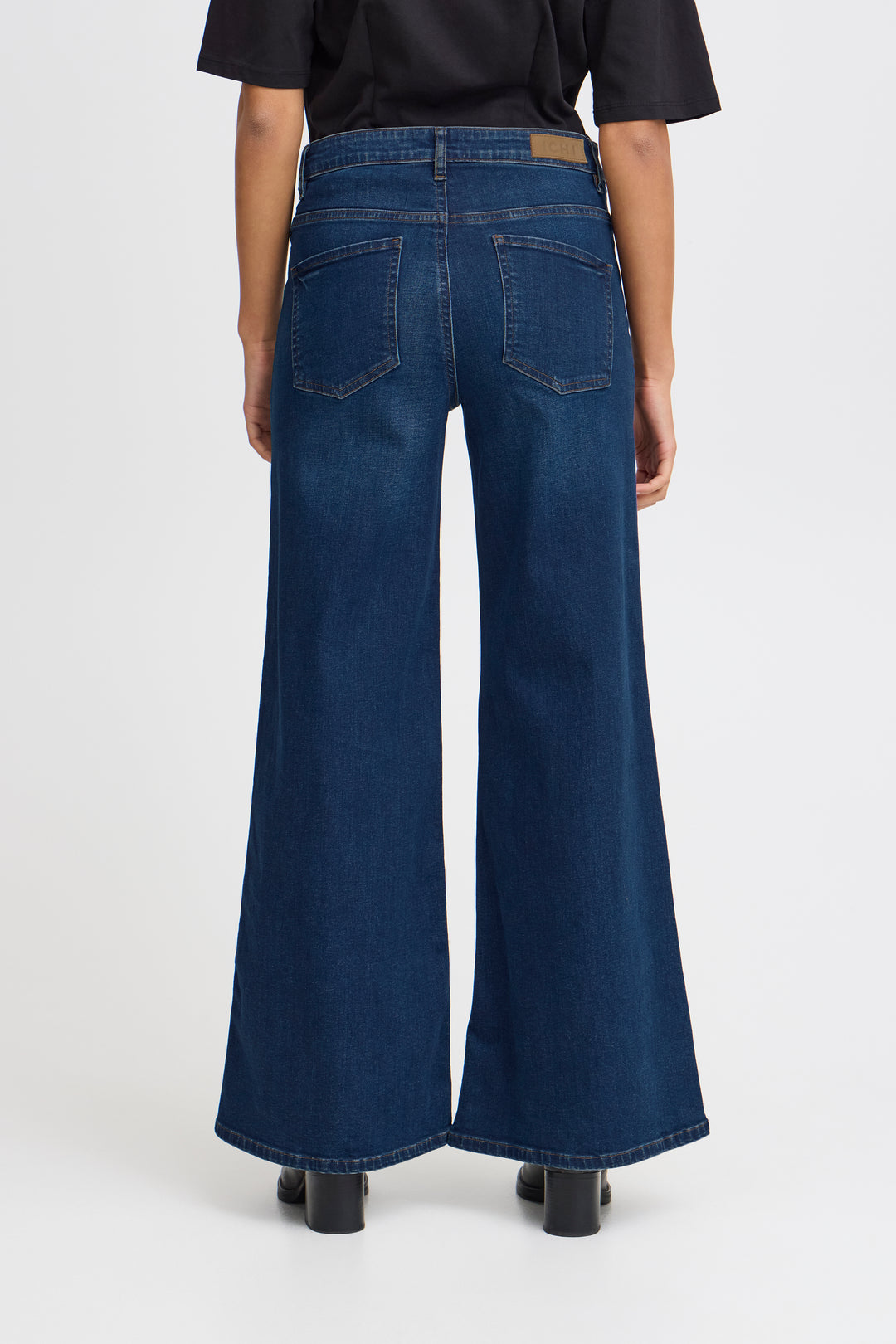 Ichi Twiggy Wide Leg Jeans- Dark Indigo- Leg Length 32