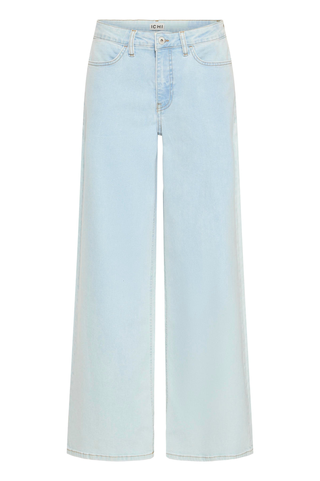 Ichi IHTwiggy Wide Leg Jeans- Light Blue Bleached