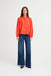 Ichi Karlani Blouse- Fiery Red