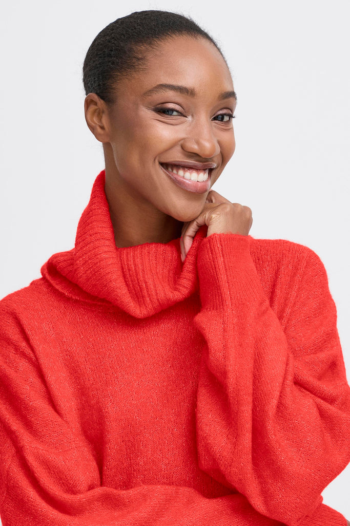 ICHI Kamara Pullover- Firey Red