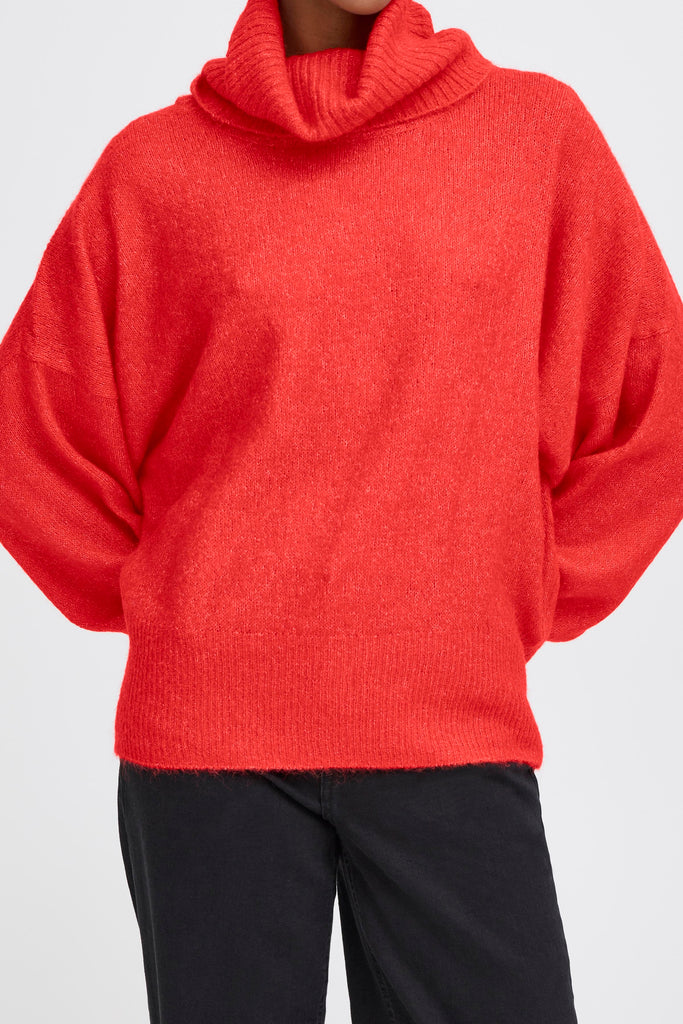 ICHI Kamara Pullover- Firey Red
