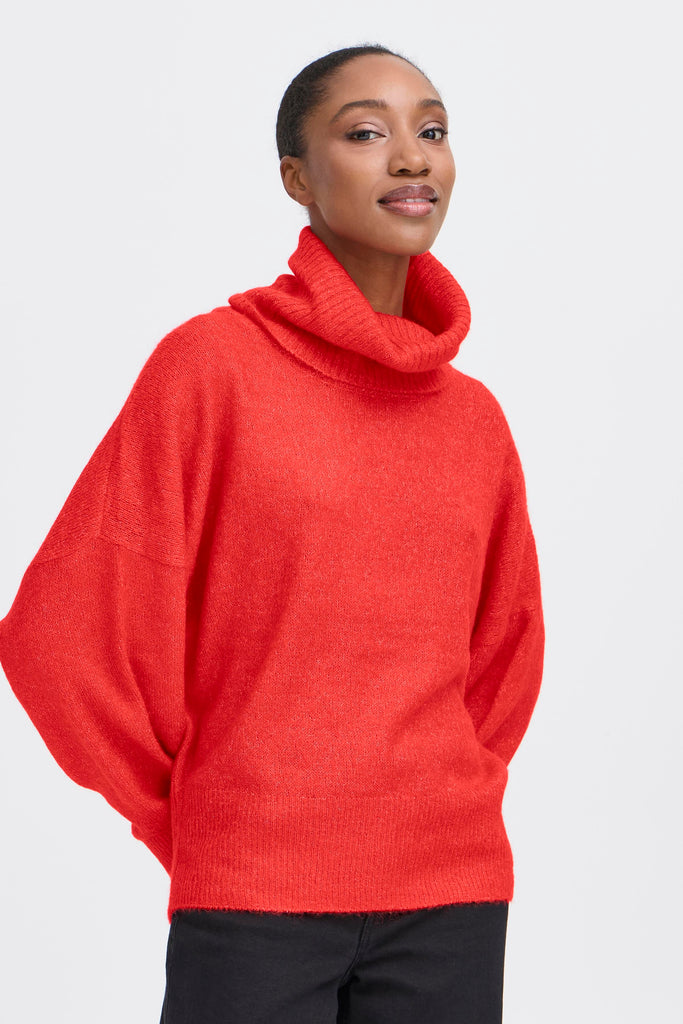 ICHI Kamara Pullover- Firey Red