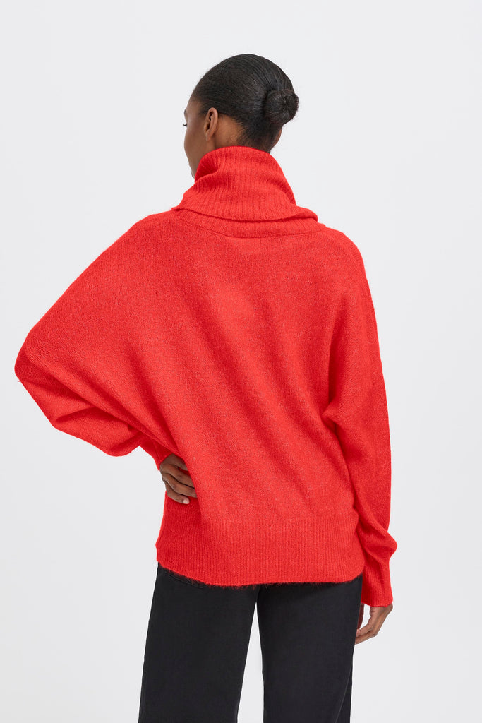 ICHI Kamara Pullover- Firey Red