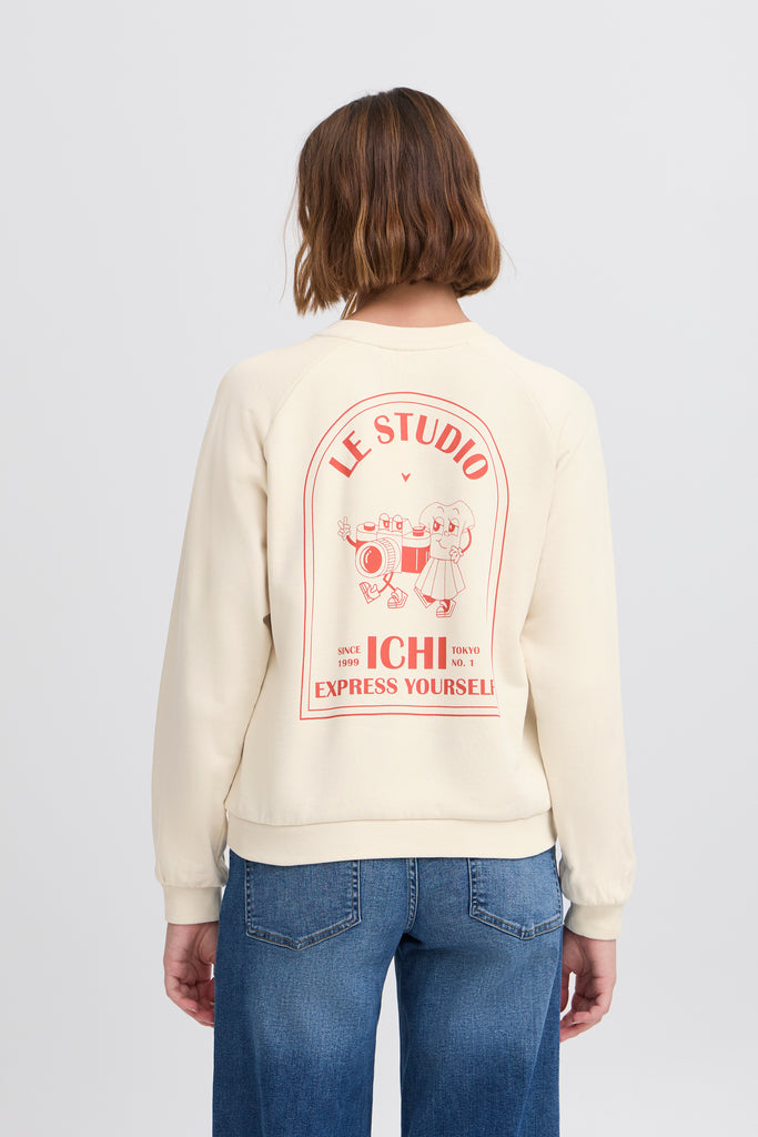 ICHI Marrot Sweatshirt Birch