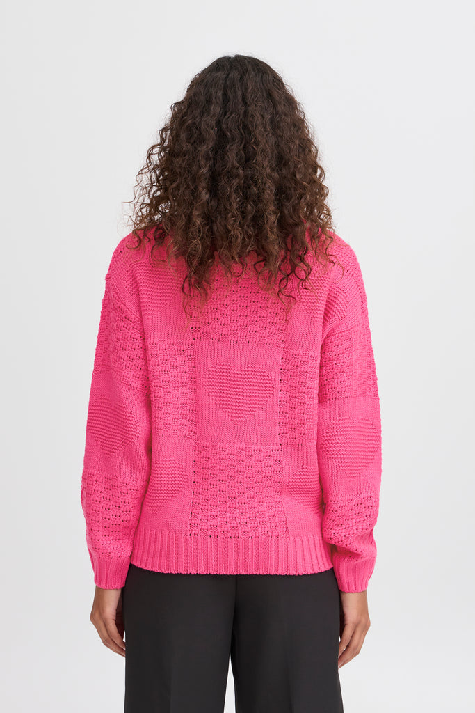 ICHI Agnete Pullover Pink Yarrow