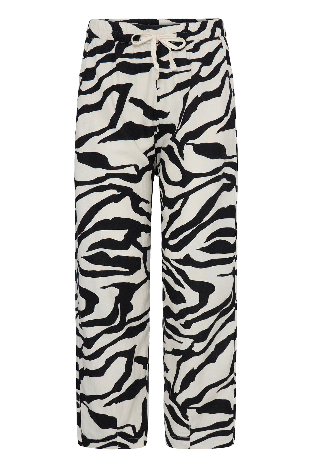 ICHI IHLINNO Barrel Trousers- Graphic Animal