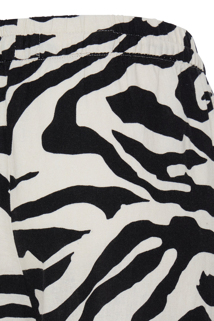 ICHI IHLINNO Barrel Trousers- Graphic Animal