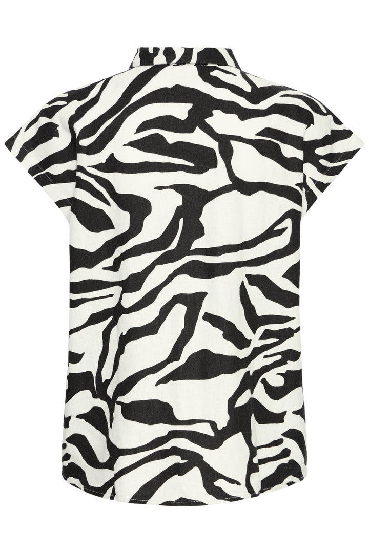 IHLINNO Short Sleeve Blouse- Graphic Animal