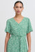 Ichi Vera Dress-Pine Green Flowers