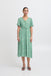 Ichi Vera Dress-Pine Green Flowers