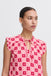 Ichi Vera Top- Bright Rose IKat