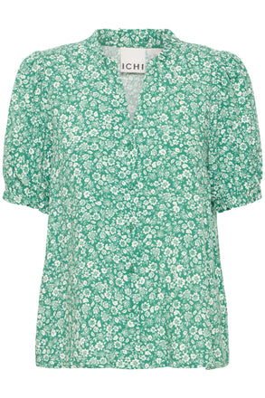 Ichi Vera Shirt- Pine green flower