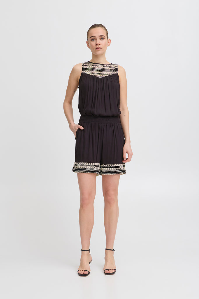 Ichi Ragni Top- Black