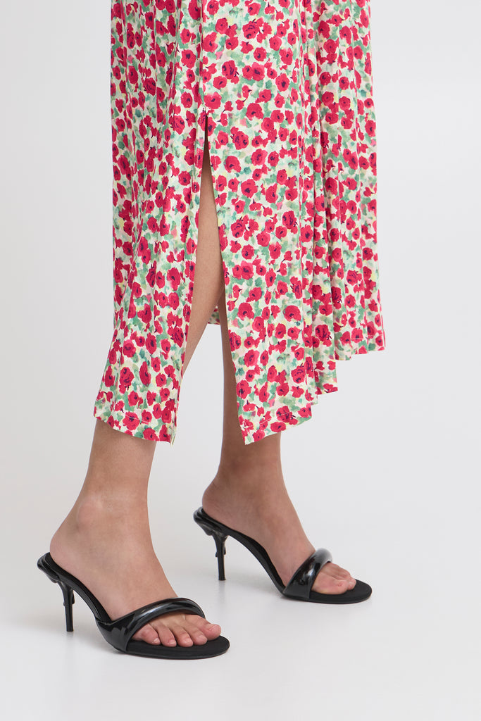 Ichi Haya Dress- Pink Multi Flower
