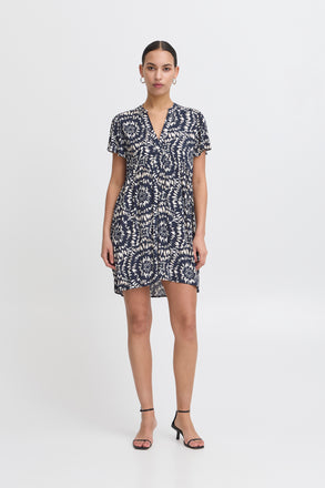 Ichi Haya Short Dress- Total Eclipse Circle