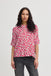 Ichi haya Shirt- Pink Multi Flower