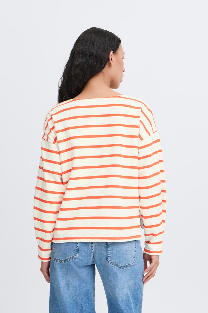 Ichi Magga Sweatshirt- Orange Stripe