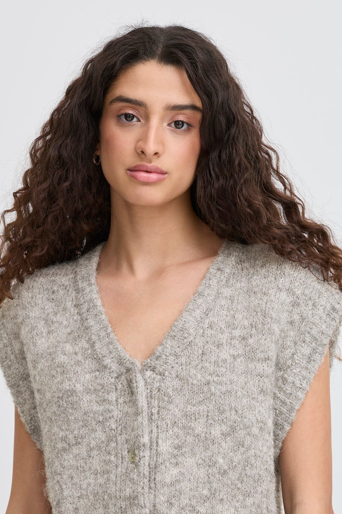 ICHI Belablue Knit Waistcoat