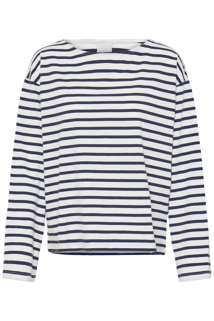 ICHI IHMIRA Boatneck LS2- Total Eclipse/Cloud Dancer