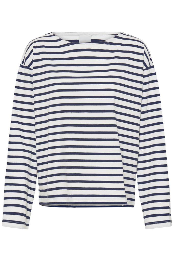 ICHI IHMIRA Boatneck LS2- Total Eclipse/Cloud Dancer