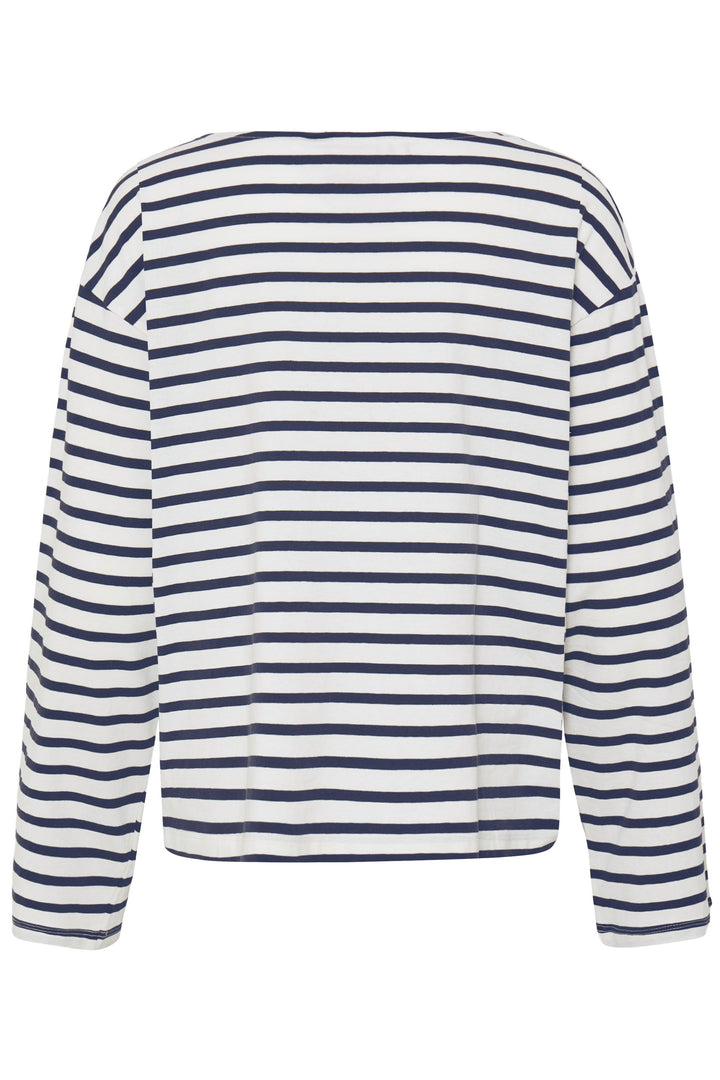 ICHI IHMIRA Boatneck LS2- Total Eclipse/Cloud Dancer