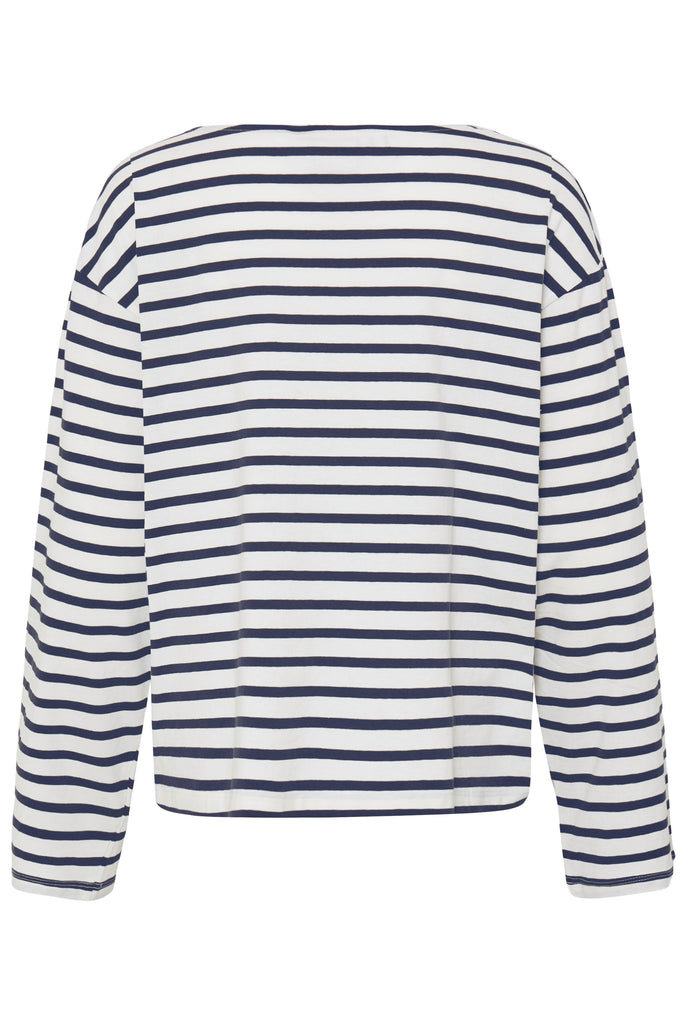 ICHI IHMIRA Boatneck LS2- Total Eclipse/Cloud Dancer