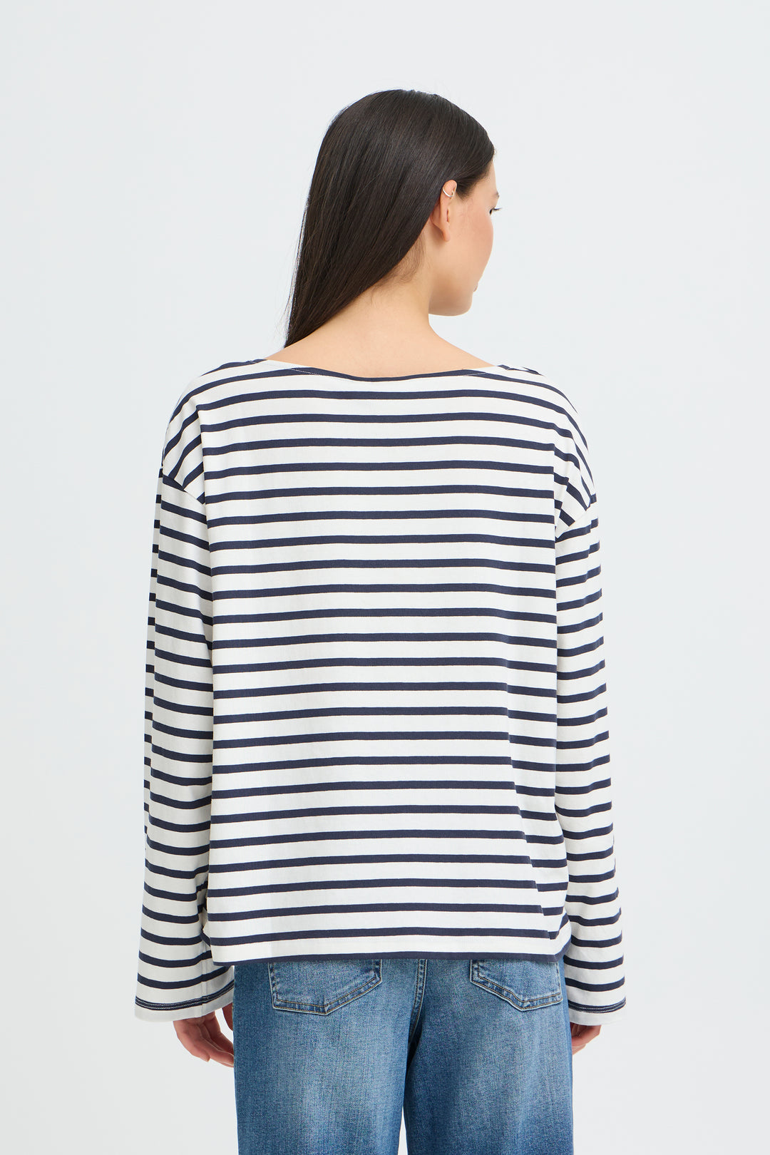 ICHI IHMIRA Boatneck LS2- Total Eclipse/Cloud Dancer
