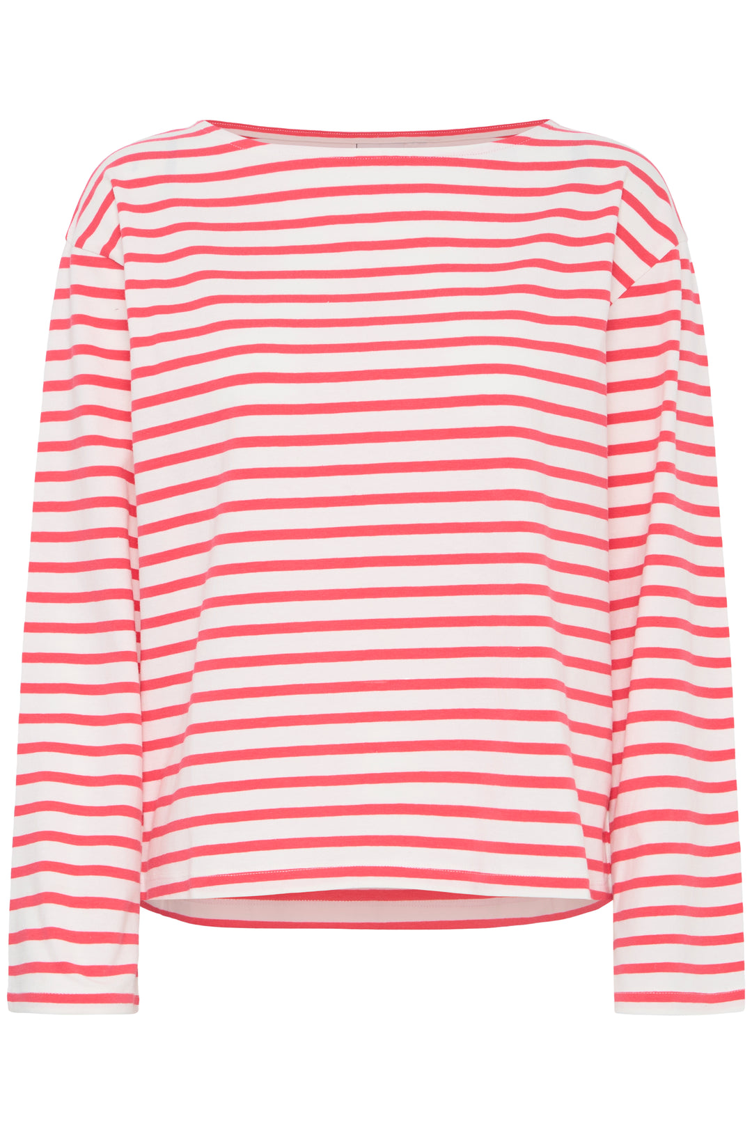 ICHI IHMIRA Boatneck LS2 - Teaberry/Cloud Dancer