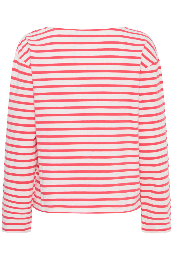 ICHI IHMIRA Boatneck LS2 - Teaberry/Cloud Dancer
