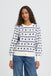 ICHI IHBRIELLE Cardigan - Birch and Blue Heart Print