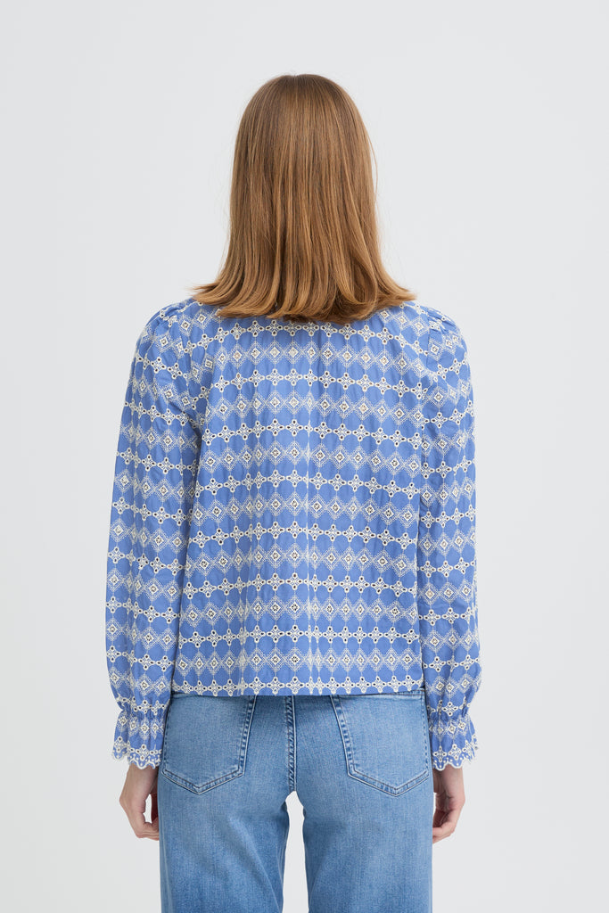 ICHI IHFULIA LS Blouse - Bel Air Blue
