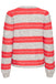 ICHI IHDUSTY Long Sleeved Pullover- Grey Melange with Teaberry Stripes
