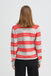 ICHI IHDUSTY Long Sleeved Pullover- Grey Melange with Teaberry Stripes