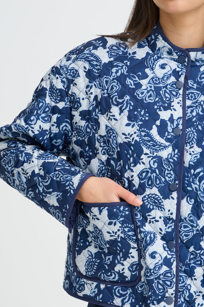 ICHI IHLIVANTA Casual Jacket - Blueprint Paisley