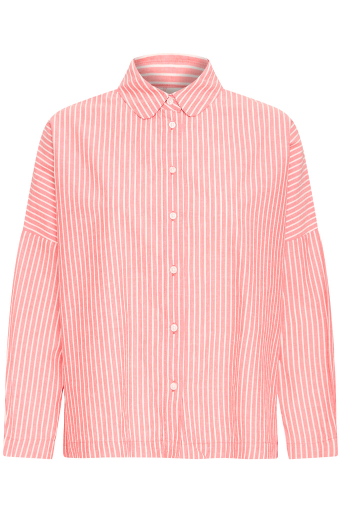 ICHI IHGILEY Shirt- Birch/ Pink Stripe