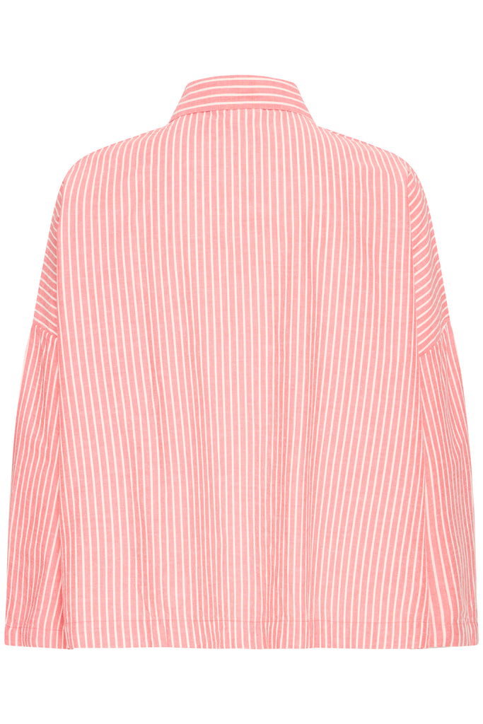 ICHI IHGILEY Shirt- Birch/ Pink Stripe