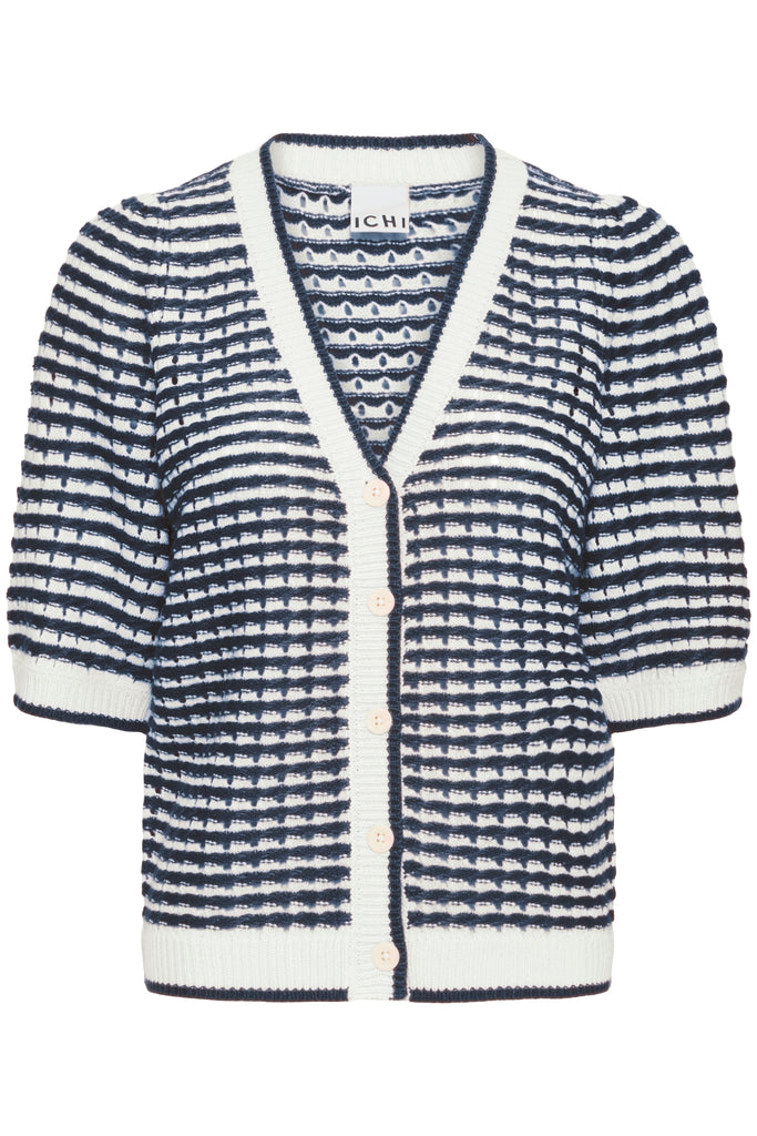 ICHI IHARDINA Cardigan - Birch With Total Eclipse