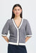 ICHI IHARDINA Cardigan - Birch With Total Eclipse