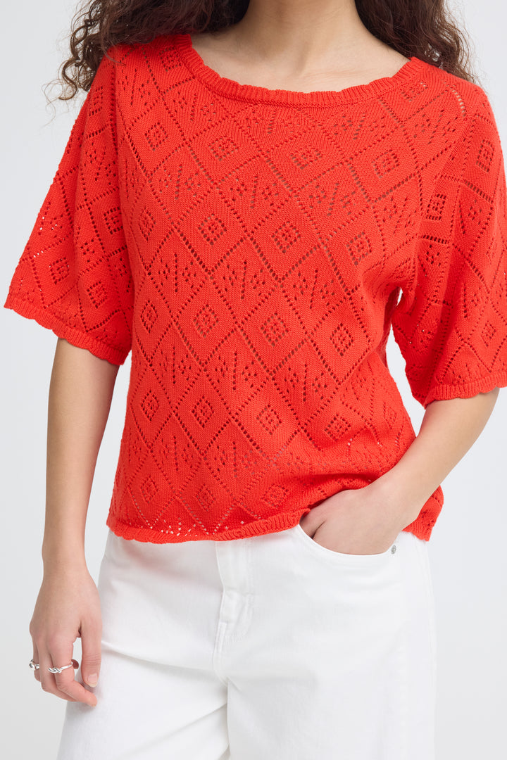 Ichi IHLaluha Pullover- Fiery Red