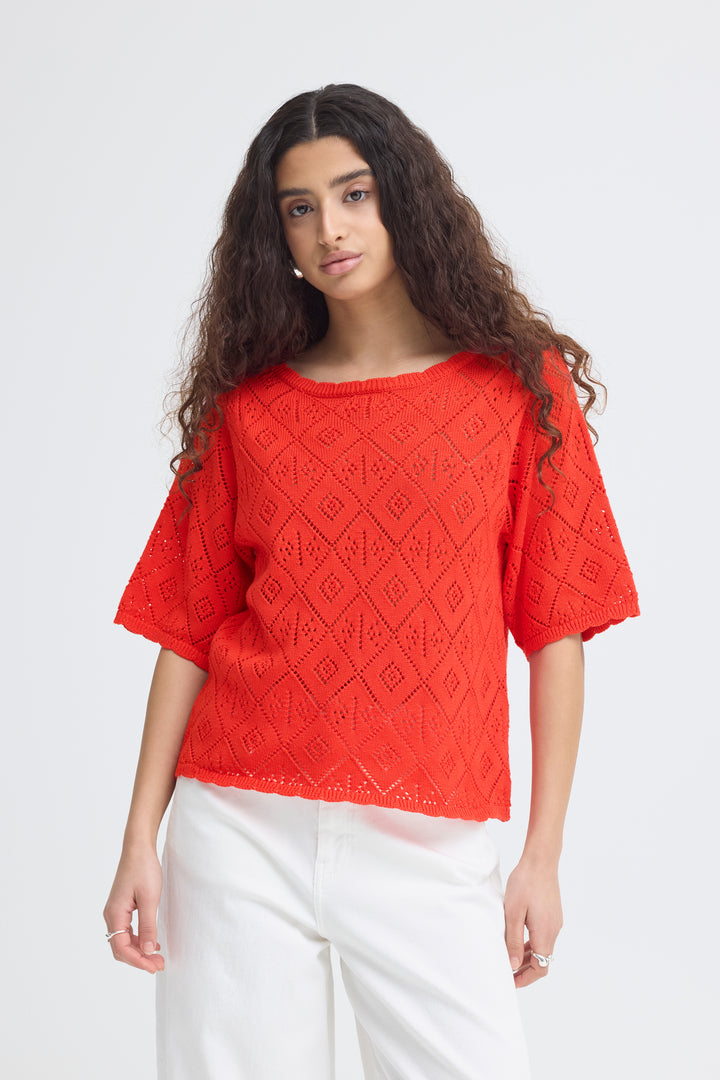 Ichi IHLaluha Pullover- Fiery Red