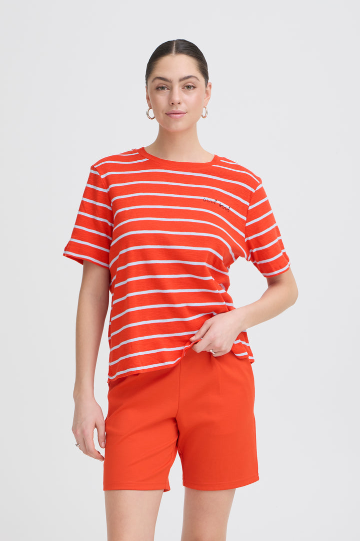 ICHO IHNOVA T-Shirt- Fiery Red/ Powder Blue